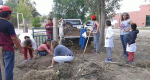 San Luis: en escuela de Las Palomas comenzaron trabajos para una huerta comunitaria