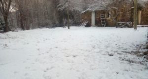 San Luis: La Carolina amaneció cubierta de nieve y volvieron las postales blancas