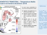 Para el trimestre se esperan lluvias normales y temperaturas altas