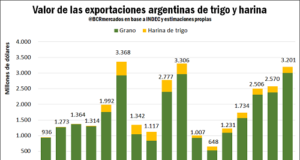 Las exportaciones de trigo y harina podrán traer US$ 3.300 millones al país