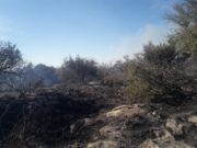 San Luis: extinguieron el incendio en Los Molles y permanece una guardia de cenizas