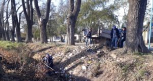 Finalizó la limpieza del canal secundario de riego de Villa Mercedes