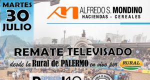 El televisado de julio de Mondino se realizará en la Rural de Palermo