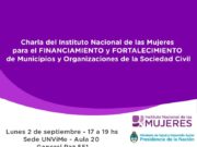 Ciclo de charlas para promover igualdad de género