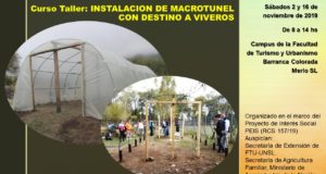 Curso en Villa de Merlo sobre instalación de invernáculos con destino a viveros