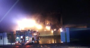 Cuantiosas pérdidas por incendio en el ex frigorífico Aimar de Río Cuarto