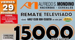 El remate televisado del viernes llegará a las 15 mil cabezas