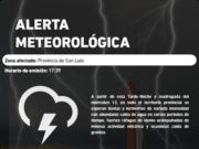 San Luis: alerta por tormentas fuertes para la noche del martes y madrugada del miércoles