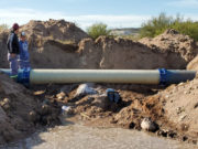 San Luis Agua reemplazó un conducto que alimenta al vertedero Cipolletti