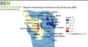 Las mínimas en la provincia de San Luis superaron los -4°