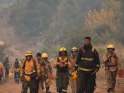 Con avión hidrante y helicóptero, sigue la lucha contra los incendios en las Sierras Centrales de San Luis