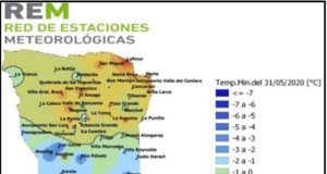 Mayo se despidió en San Luis con una mínima de -6.2° en Martín de Loyola