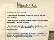 El RENATRE extiende la atención a distancia hasta el 7 de junio