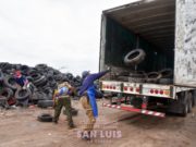 Retiran más de 150 toneladas de neumáticos de la ciudad de San Luis para reciclarlos como combustible