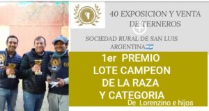 Todos los premiados en la Expo Ternero de la Sociedad Rural de San Luis