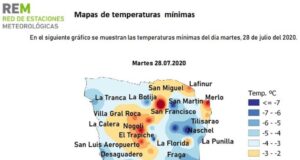 En Villa Mercedes, con -10.2°, fue el lugar más frío de un San Luis bajo cero
