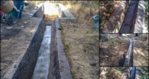 San Luis Agua realizó la limpieza de canales en Los Molles y Cortaderas