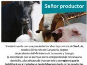 Habilitan un registro para productores mendocinos con campos fuera de esa provincia