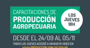 El Gobierno de San Luis lanza un ciclo de capacitaciones de producción agropecuaria