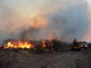 Controlaron cuatro incendios y aún combaten el de las Sierras Centrales de San Luis