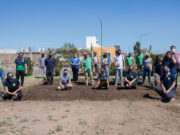 El Ministerio de Producción armó una huerta agroecológica en la Escuela “Manuel García Ferré” de La Punta