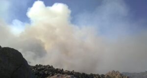 San Luis: combaten dos focos de incendios entre el Valle de Pancanta y Nogolí