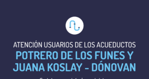 Reparaciones: San Luis Agua cortará por dos días el Acueducto Potrero de los Funes