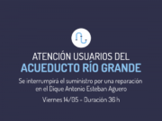 Corte programado: realizarán tareas de reparación en el dique Antonio Esteban Agüero