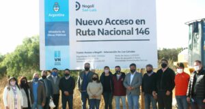 Construyen un nuevo acceso a Nogolí en la ruta nacional 146