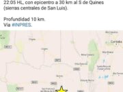 Temblor de 4,3 grados con epicentro en la provincia de San Luis