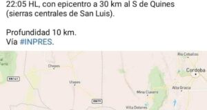 Temblor de 4,3 grados con epicentro en la provincia de San Luis