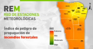 La REM pone a disposición el Índice de Peligro de Propagación de Incendios Forestales