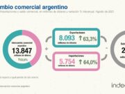 El superávit comercial superó los u$s 2.300 millones en agosto