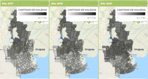 Mapa actualizado a 2021de presencia de malezas