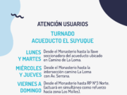 San Luis: por falta de lluvias, realizarán un nuevo turnado en el Acueducto El Suyuque
