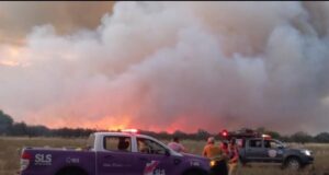 Controlaron el incendio en Buena Esperanza; continúan trabajando en Lafinur y Puerta Colorada