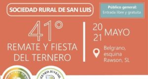 Todo listo para la 41° Fiesta del Ternero que arranca este viernes en la Rural San Luis