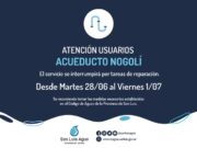 San Luis: cortan el servicio del Acueducto Nogolí hasta el viernes por una rotura