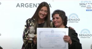 Distinguieron a la productora de la Agricultura Familiar Eli Amieva, en el Senado de la Nación
