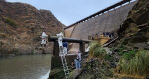 San Luis Agua empezó las tareas de mantenimiento en el dique Luján y no habrá cortes