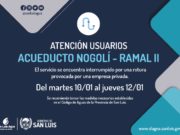 Una rotura en el ramal III del Acueducto Nogolí afectará a cinco parajes