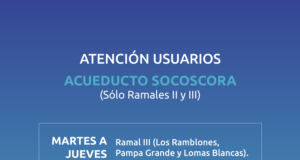 Fijan turnos para provisión del acueducto Socoscora a seis parajes