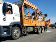Realizan señalamiento horizontal sobre la ruta nacional 147 en San Luis