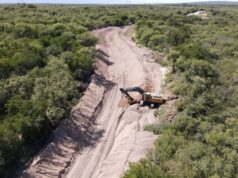 San Luis: avanzan las tareas sobre el río Conlara a la altura de Lafinur