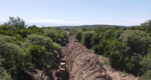 San Luis Agua comenzó con la segunda etapa del encauzamiento del río Conlara