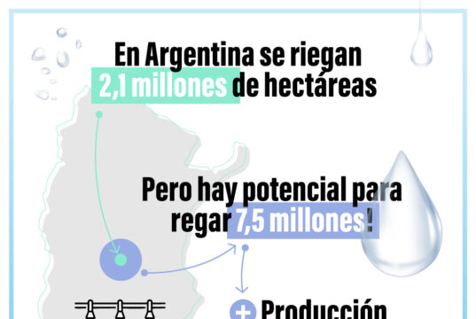 2 empleos cada 100 hectáreas: el riego puede generar más trabajo y de manera sustentable