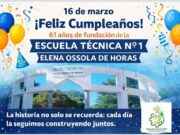 Con historia, esfuerzo y raíces profundas, la Escuela Técnica N° 1 de Naschel celebró sus 61 años