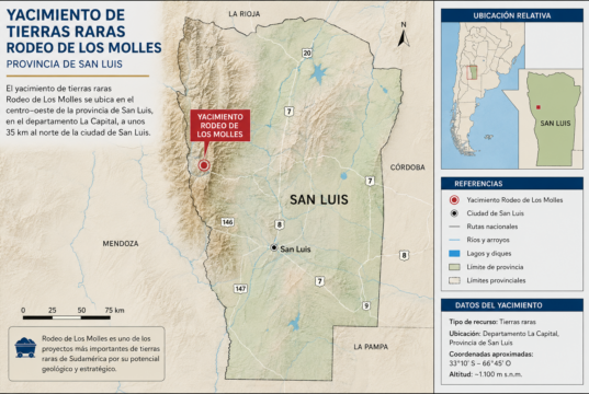 San Luis concentra el mayor potencial identificado de tierras raras de la Argentina